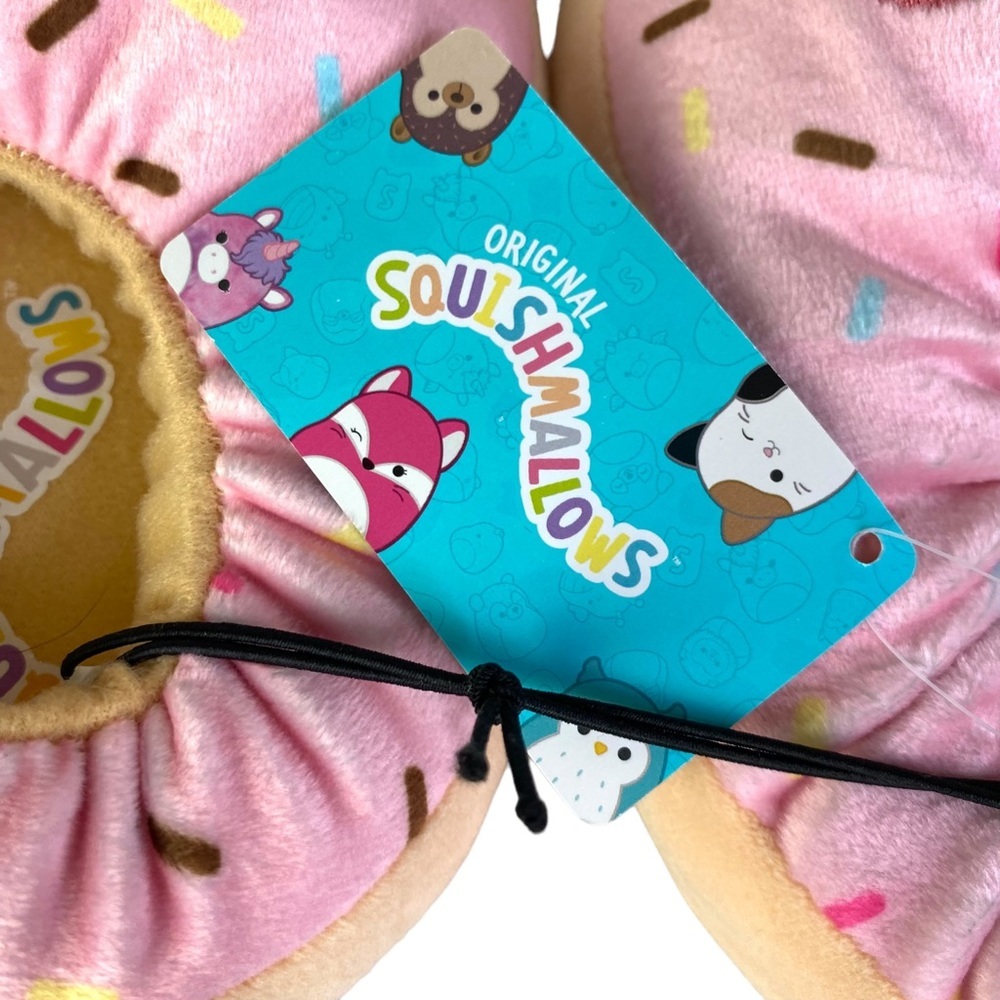 Squishmallows Slippers Kid's Girl Pink Dabria Donut Doughnut Plush Size 4/5 New - Picture 4 of 10